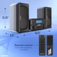 thumbnail image 5 of Magnavox MM435M-BK Sistema compacto de estantería para CD de 3 piezas con radio estéreo FM digital, tecnología inalámbrica Bluetooth y control remoto en negro | Pantalla LCD | Compatible con puerto au, 5 of 5