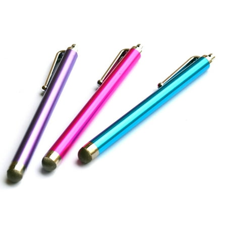Blue/Pink/Purple 3 pack of SENSITIVE / CONDUCTIVE HYBRID FIBER TIP Capacitive Stylus Pen for (Android / Windows) Cell Phone / SmartPhone /.., By Bargains Depot Ship from