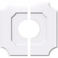 thumbnail image 1 of Ekena Millwork CMP18LE2-06000 18 in. OD x 6 in. ID Square Locke Architectural Grade PVC Contemporary Ceiling Medallion - 2 Piece, 1 of 4