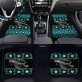 thumbnail image 4 of HUIACONG Blue Aztec Turtle All Weather Car Mats Set 9 Pack Rubber Non-Slip Floor Mats with ar Steering Wheel Cover and Car Seat Covers Auto Interior Accessories Universal Fit Automotive Floor Mats, 4 of 8