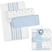 Gerber 3 -pack Swaddle Blanket, Blue