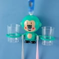 thumbnail image 4 of Kids Cartoon Automatic Toothpaste Dispenser Wall Mounted Toothbrush Holder with 2 Mugs Set for Bathroom, 4 of 5