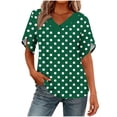 thumbnail image 2 of Neewe Womens Tops Basic Summer Printed T Shirts Short Sleeve Dressy Casual Loose Fit Cute Tee Clothes Trendy Fashion Outfits, 2 of 7