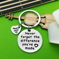 thumbnail image 2 of Coworker Leaving Gift Retirement Keychain Never Forget The Difference You've Made Keychains Appreciation Gifts for Colleague Teacher Coach Thank You Gift Going Away Gift, 2 of 5