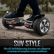 Gyroor Warrior 8.5 inch All Terrain Off Road Scooter with Bluetooth Speakers and LED Lights,Self Balancing Scooter for Kids ages 6-12 and Adults