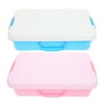 thumbnail image 1 of ABS Portable Sand Tray Storage Box Blue White 2Pcs 15.2X9.8X3.5In, 1 of 4