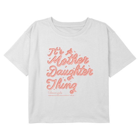 Girls Gilmore Girls Mother Daughter Thing Logo Cropped T-Shirt