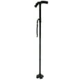 Telescopic Aluminum Alloy Crutches with Torch for Outdoor Elderly
