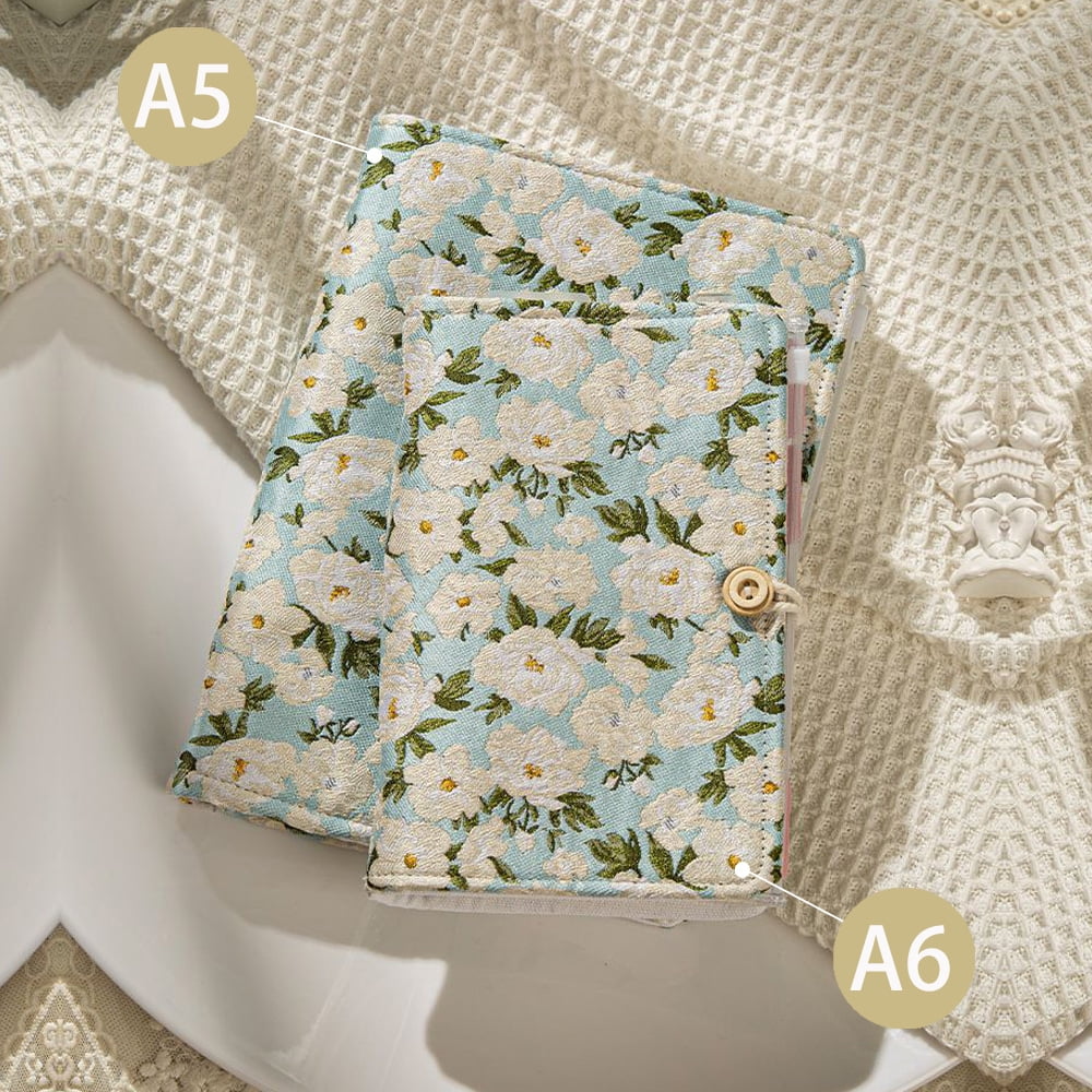 ipoul A5 Binder 6 Ring, Refillable Notebook, A5 Sketchbook, Planner Binder, Flower Journal