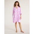 thumbnail image 3 of Joyspun Women's Knit Short Chemise and Robe Pajama Set, 2-Piece, Sizes S to 3X, 3 of 7