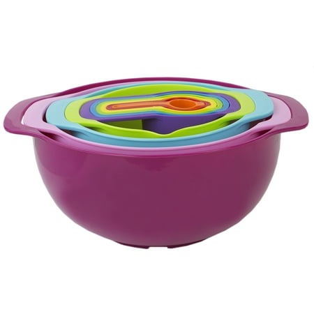 

Home Basics 10-piece Plastic Kitchen Prep Set Multi-Color