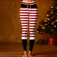 thumbnail image 2 of Christmas Leggings for Women High Waisted Santa Claus Print Ankle Length Seasonal Printed Leggings Soft Brushed Pants, 2 of 4