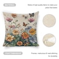 thumbnail image 4 of flowers butterflies watercolor Linen toss pillowcase decoration pillowcase gifting preferred 18x18 inch cushion cover 2 sets sofa pillowcase sofa bedroom living room car, 4 of 8