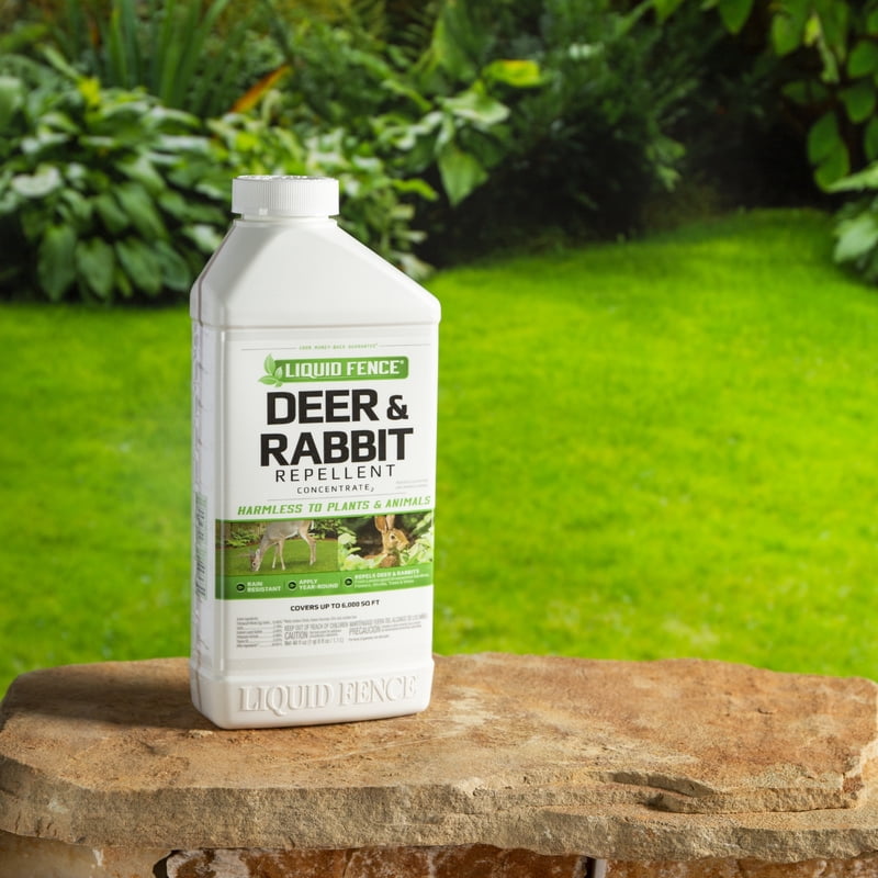Liquid Fence Deer & Rabbit Repellent Concentrate - Liquid Formula - 40 oz