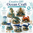 thumbnail image 7 of 3D Beaded Sea Animal Sculpture Kit, Ocean-Themed Wire and Pearl Bead Craft Set with Shell and Coral Details, Handmade Underwater Display Project for Adults, 7 of 7