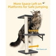 thumbnail image 6 of Wall Cat Shelves for Large Adult Cats, Stable 5 in 1 Cat Wall Furniture Set with Big Hammock, Wall Mount Climbing Stairs Perch Bed for Big Cats, Sisal Scratching Post, 6 of 8