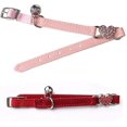 thumbnail image 2 of collier Pour Chat 2 Pices Avec Clochette En Diamant Color Floqu (rouge Et Rose), Joli Petit Collier Pour Chat, Collier Pour Chat Avec Clochette Et, 2 of 5