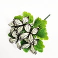 thumbnail image 4 of Artificial Butterfly Flower Bouquet Colorful Faux Stems for Garden Patio Home Wedding Vase Decor Photo Prop,Artificial 5-Branch Butterfly Flower Bouquet,Outdoor Decor for Garden, Wedding(White,), 4 of 9