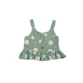 thumbnail image 3 of EYIIYE Ensemble d'Été Sans Manches pour Filles avec Imprimé Marguerite et Shorts Bloomer, 3 of 9