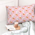thumbnail image 4 of Pofeuu Rabbit And Carrot Print Polyester Microfiber Plush Pillowcases, Super Soft and Cozy Pillow Case Covers with Envelop Closure（Pillow core not included）-16"x24", 4 of 6