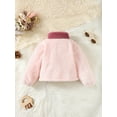 thumbnail image 3 of Kucnuzki 7T Little Girl Winter Tops Kids Girl Coats 8T Long Sleeve Color-Blocked Fluffy Zipper Coat Pink, 3 of 6
