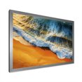 thumbnail image 2 of Designart "Aerial View of Beach in Blue and Orange IV" Coastal Framed Wall Art Decor - Coastal Blue Coastal Beach Entryway Framed Wall Art Print, 2 of 6