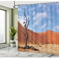 thumbnail image 5 of Ambesonne African Shower Curtain, Lonely Tree in Desert, 69"Wx84"L, Brown Blue, 5 of 5