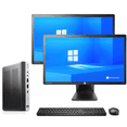 thumbnail image 1 of Computadora HP Core i5 7ma Gen 16GB RAM 240GB SSD Doble Monitor de 22" Wifi HP EliteDesk USFF, 1 of 5