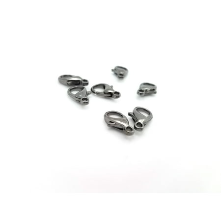 - 20 PCS - 14MM Lobster Clasp Jewelry Finding Black Gunmetal Tone C1599