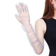 thumbnail image 1 of Sonducket Guantes largos para mujer, decoración de manos con estilo, estilo Simple, elegante, Color sólido, fiesta de noche, banquete, guantes de dedos guantes y mitones Gris claro Sonducket AP012854-04, 1 of 6