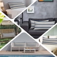 thumbnail image 6 of Beige Navy Blue Striped Body Pillow Covers 20"x60", Farmhouse Stripes Modern Abstract Art Soft Brushed Microfiber Breathable Throw Pillow Covers, Pillowcase with Zipper for Couch Sofa Bedroom, 6 of 9
