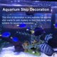 thumbnail image 5 of Greeniant Barco de acuario, barco, Animal pequeño, tanque de peces, adorno de paisajismo, decoración decorativa de resina hueca pequeña decoración del acuario Greeniant PT000511-00, 5 of 6