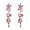 Pink, variant on Rhinestone Starfish Ocean Sea Statement Dangle Earrings for Women Gold Plated Fashion Long Teardrop Shell Pearl Colorful CZ Charms Drop Dangling Stud Lightweight Beachy Jewelry