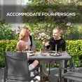 thumbnail image 4 of Outsunny 47" Rectangular Patio Dining Table for 4 Person, Grey, 4 of 10