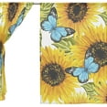 thumbnail image 3 of Dreamtimes 2 PCS Beautiful Sunflowers Butterflies Sheer Gauze Door Curtains, 55"x84" Window Curtains Drapes for Living Room Kids Bedroom Window Treatment, 3 of 4