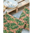 thumbnail image 3 of Outdoor Waterproof Pillow Covers Pack of 2, Summer Classic Tropical Plant Pink Background Decorative Throw Pillowcases Cushion Covers for Garden Patio Tent Sofa Couch, 18x18 inch, 3 of 8