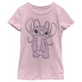 thumbnail image 4 of Disney Lilo & Stitch Big Angel Girl's Solid Crew Tee, Light Pink, X-Large, 4 of 4