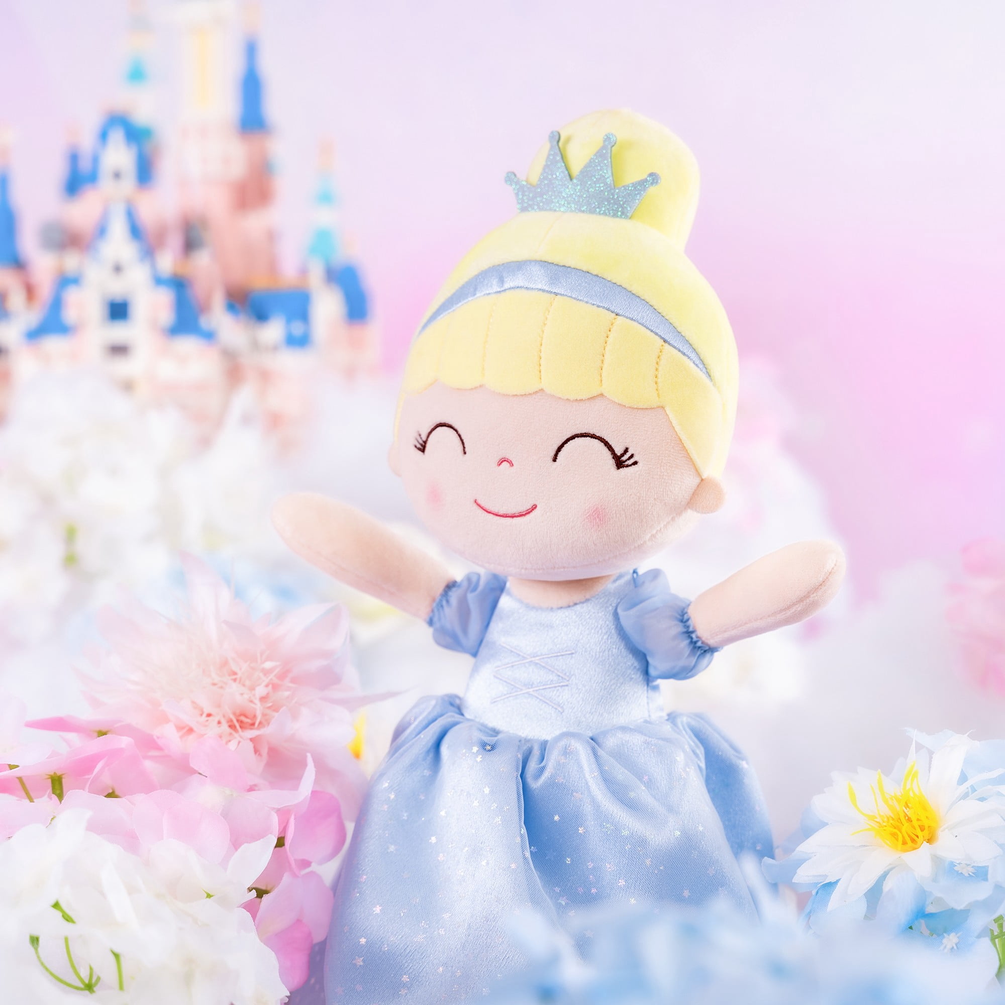 Gloveleya Baby Girl Princess Gifts Plush Dolls Stuffed Princess Doll Soft Girls Toy Cindy 16 inches