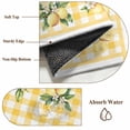 thumbnail image 6 of Area Rug for Living Room, Yellow Lemons Non-Slip Indoor Large Carpet for Bedroom/Dining Room, Floral Wreath Leaves Buffalo Plaid Washable Low-Profile Rectangle Floor Runner Rugs - 5 x 7 Ft, 6 of 7