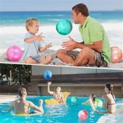 2Pcs 8.7 Inch Inflatable Playground Ball, Marbleized Giant Rubber Kickball, Large Bouncy Ball for Kids Adults, Beach Dodgeball for Pool Sports Activities, with Pump