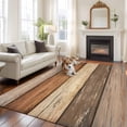 thumbnail image 3 of Area Rug 72×108in, Country Brown Wood Board Floor Carpet Living Room Rug, Farmhouse Vintage Plank Non-Slip Welcome Mat Indoor Rugs for Bedroom Dining Room, 3 of 9