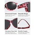 thumbnail image 6 of TINHAO Polarized Fit Over Glasses Sunglasses for Women with Hard Case, Oversized Leopard Frame UV400 Wear Over Prescription Glasses Trendy Stylish Fashion, 6 of 8