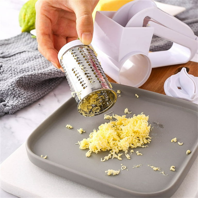 Casewin Rotary Cheese Grater Stainless Steel Block Cheese Shredder Slicer  Vegetable Cutter Hand Held Rotary Shredder Cutter Slicer 