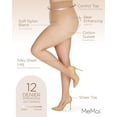thumbnail image 3 of MeMoi Women's Crystal Sheer Control Top Pantyhose - Womens - Female, Medium, Nude, 3 of 12