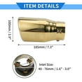 thumbnail image 5 of Unique Bargains 1 Pc Slant Cut Exhaust Tip 1.6" - 3.0" Inlet Stainless Steel Gold Tone, 5 of 8