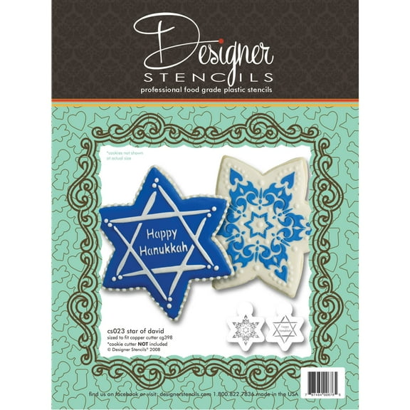 Star of David Hanukkah Cookie Stencil Set (no cutter) by Designer Stencils