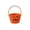 A001- Orange Pumpkin, variant on Halloween Trick Or Treat Basket, Pumpkin Trick Or Treat Bucket, Cotton Rope Woven Storage Basket, Basket with Handle, Orange Jack-O-Lantern Halloween Pumpkin Design Storage Tote,