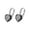 K, variant on 1 Pair Women's Heart Dangle Earrings Alloy Solitaire Drop Earring Birthstone Valentine's Day Jewelry Gift