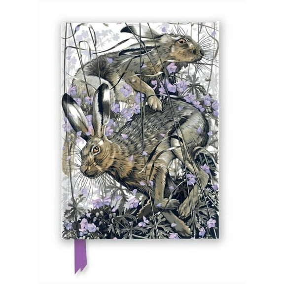 Flame Tree Notebooks Martin Truefitt-Baker: Hares in Meadow Cranesbill (Foiled Journal), (Hardcover)