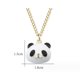 thumbnail image 4 of Collar de panda gigante de aleación de estilo chino europeo y americano con forma de gota de aceite, collar corto creativo con forma de panda, 4 of 5